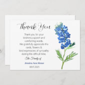 Beileid Bluebonnets Beerdigung Tod Vielen Dank Einladung (Vorne/Hinten)