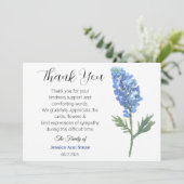 Beileid Bluebonnets Beerdigung Tod Vielen Dank Einladung (Stehend Vorderseite)