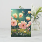 Beileid Blume in Feld DANKE (Stehend Vorderseite)