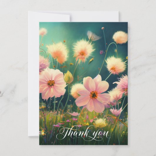 Beileid Blume in Feld DANKE (Vorderseite)