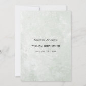 Beileid Blume Lilacs DANK YOU Gray Dankeskarte (Rückseite)