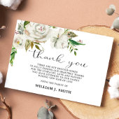 Beileid Blume White Roses DANK | FOTO Dankeskarte