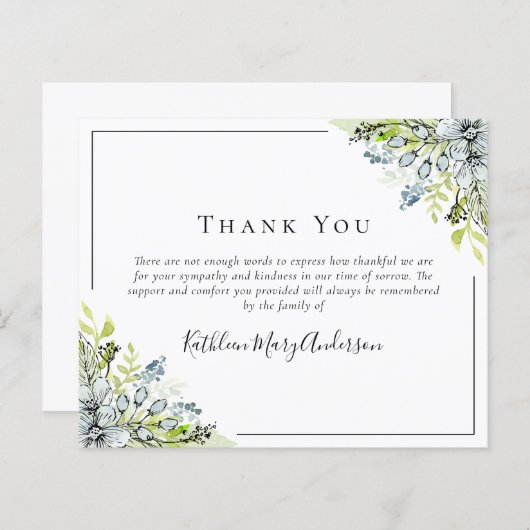 BEILEID Blumenbeerdigung Danke (Vorne/Hinten)