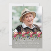 Beileid Blumenbeerdigung Foto Dankeschön Karte (Vorderseite)