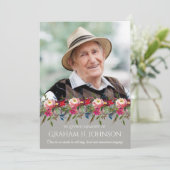 Beileid Blumenbeerdigung Foto Dankeschön Karte (Stehend Vorderseite)