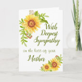 Beileid Blumengelbe Mutterkarte Karte (Vorderseite)