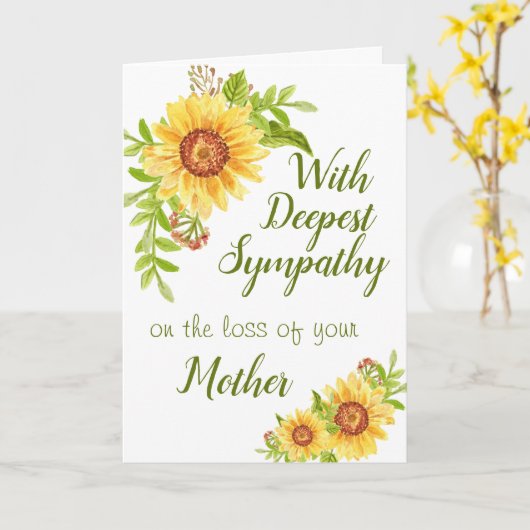 Beileid Blumengelbe Mutterkarte Karte (Gelbe Blume)