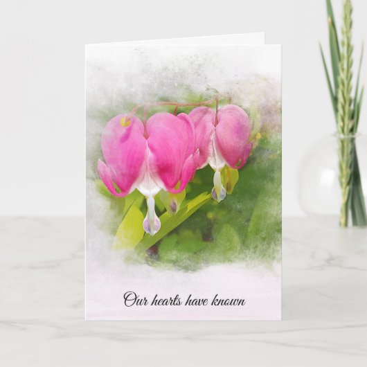 Beileid bluten Herzens Dankeskarte (Vorderseite)