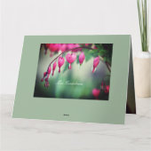 Beileid bluten Herzens Karte (Rückseite)