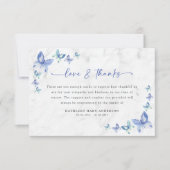 Beileid Butterflies Beerdigung Dankeskarte (Vorderseite)