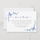 Beileid Butterflies Beerdigung Dankeskarte (Vorderseite)