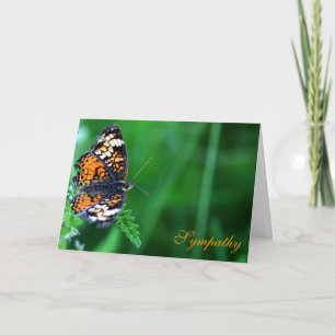 Beileid Butterfly Design Blank Inside Card Karte