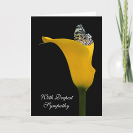 Beileid Butterfly in Calla Lily Karte