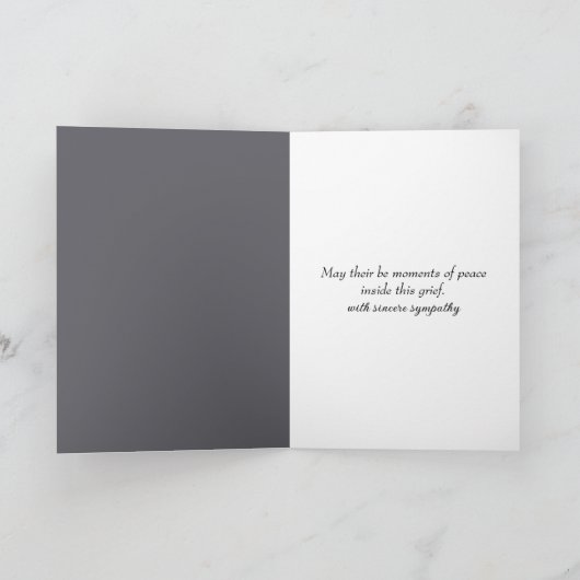 Beileid Calla Lilies in der Flut Karte (Innenseite)