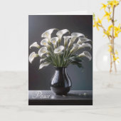 Beileid Calla Lily Bouquet Karte (Gelbe Blume)