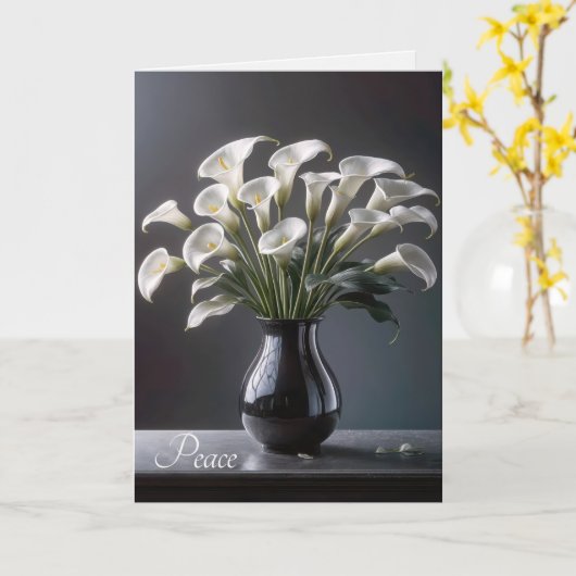 Beileid Calla Lily Bouquet Karte (Gelbe Blume)