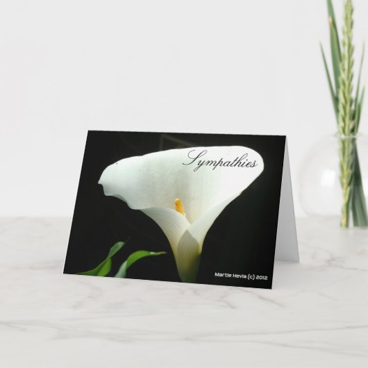 Beileid - Calla Lily Card Karte (Vorderseite)
