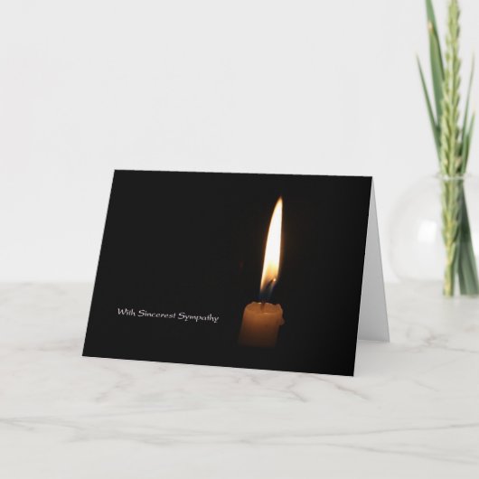 Beileid Candle Karte (Vorderseite)