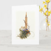 Beileid Candle Karte (Gelbe Blume)