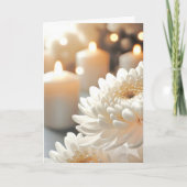 Beileid Candle und Chrysanthemum Karte (Vorderseite)