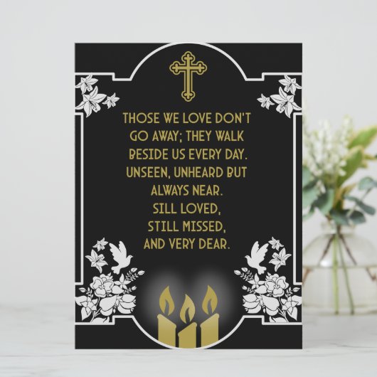 Beileid Christliche Botschaften (Stehend Vorderseite)