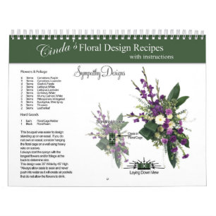 Beileid Cindas Blumendesign-Rezepte-Kalender Kalender