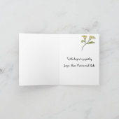 Beileid Condolence Card Calla Lilies Editable Karte (Innenseite)