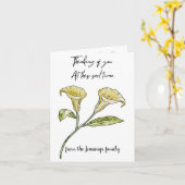 Beileid Condolence Card Calla Lilies Editable Karte (Gelbe Blume)