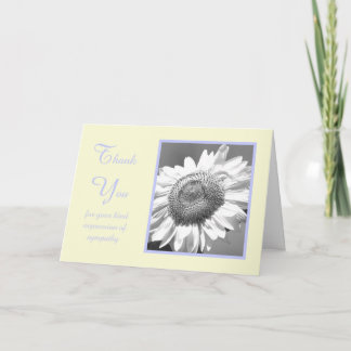 Beileid Condolence Dankeschön Karte — Sonnenblume