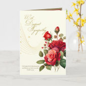 Beileid Condolence Scripture Religiöse Rote Rosen Karte (Gelbe Blume)