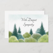 Beileid Condolence Watercolor Woodland Card (Vorne/Hinten)
