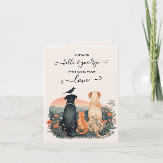 Beileid-Condolence-Wildblume Dankeskarte (Vorderseite)