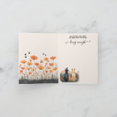 Beileid-Condolence-Wildblume Dankeskarte (Innenseite)