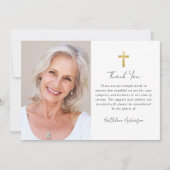 Beileid Cross Foto Beerdigung Dankeskarte (Vorderseite)