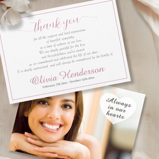 Beileid Custom Foto Beerdigung Danke Karte
