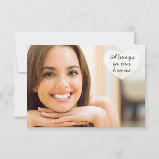 Beileid Custom Foto Beerdigung Danke Karte (Rückseite)