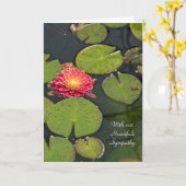 Beileid Dahlia in Lilienpads Karte (Gelbe Blume)