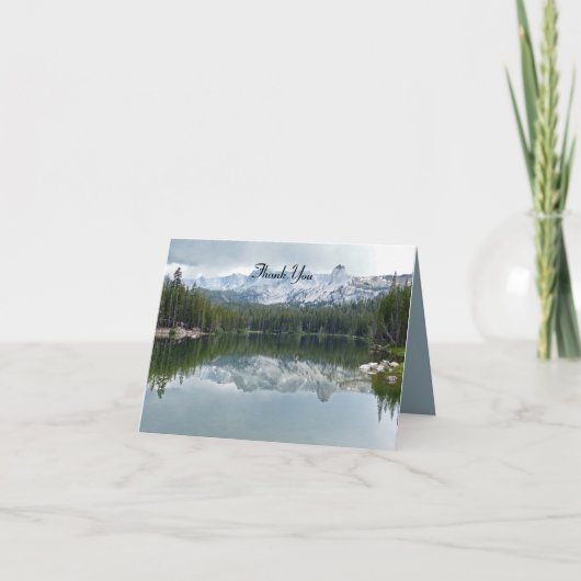 Beileid Danke Bergsee Reflektion Hinweis (Vorderseite)