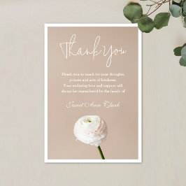 Beileid Danke, dass Sie eine Karte mit Blume haben