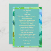 Beileid danke Ihnen digital unter 2 Dollar Gedicht Ankündigung (Vorne/Hinten)