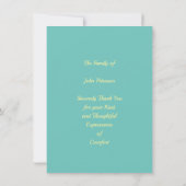 Beileid danke Ihnen digital unter 2 Dollar Gedicht Ankündigung (Rückseite)