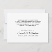 Beileid DANKE IHNEN Gedenkstätte Erdball Blume Vas (Rückseite)