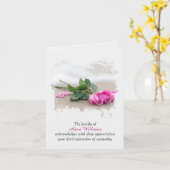 Beileid danke Ihnen Rose auf Sand Karte (Gelbe Blume)