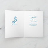 Beileid danke Ihnen vergessen-Me-Not Blume Blue Karte (Innenseite)