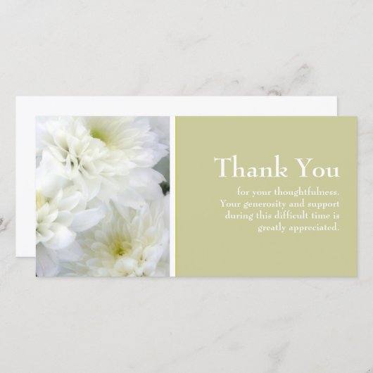 Beileid danken Ihnen Dankeskarte (Vorne/Hinten)