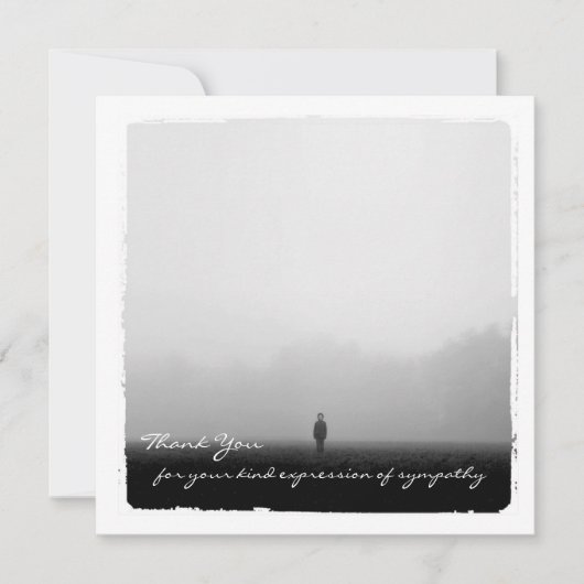 Beileid danken Ihnen flache Foto-Karte Dankeskarte (Vorderseite)