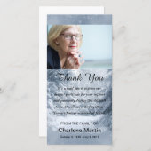 Beileid danken Ihnen Foto-Erinnerungswinter-Szene Dankeskarte (Vorne/Hinten)