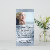 Beileid danken Ihnen Foto-Erinnerungswinter-Szene Dankeskarte (Stehend Vorderseite)