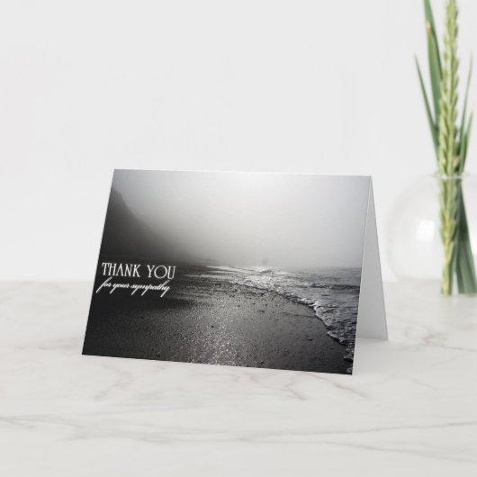 Beileid danken Ihnen zu kardieren Dankeskarte (Vorderseite)