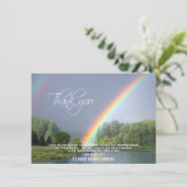 Beileid DANKEN SIE Gedächtniswald Natur Dankeskarte (Stehend Vorderseite)